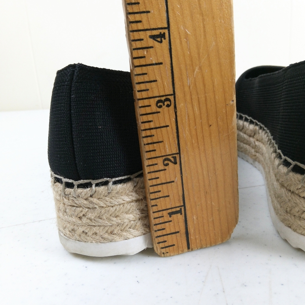 Gianni Bini Black Espadrille Platform Slip-On Shoes Size 7.5 - Picture 6 of 10
